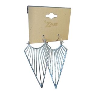 ZAD Silver Geometric Earrings